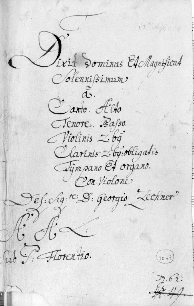 Umschlagsblatt der Abschrift aus dem Stift Lambach